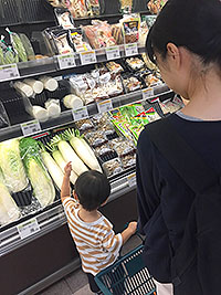 子供お迎え、買い物